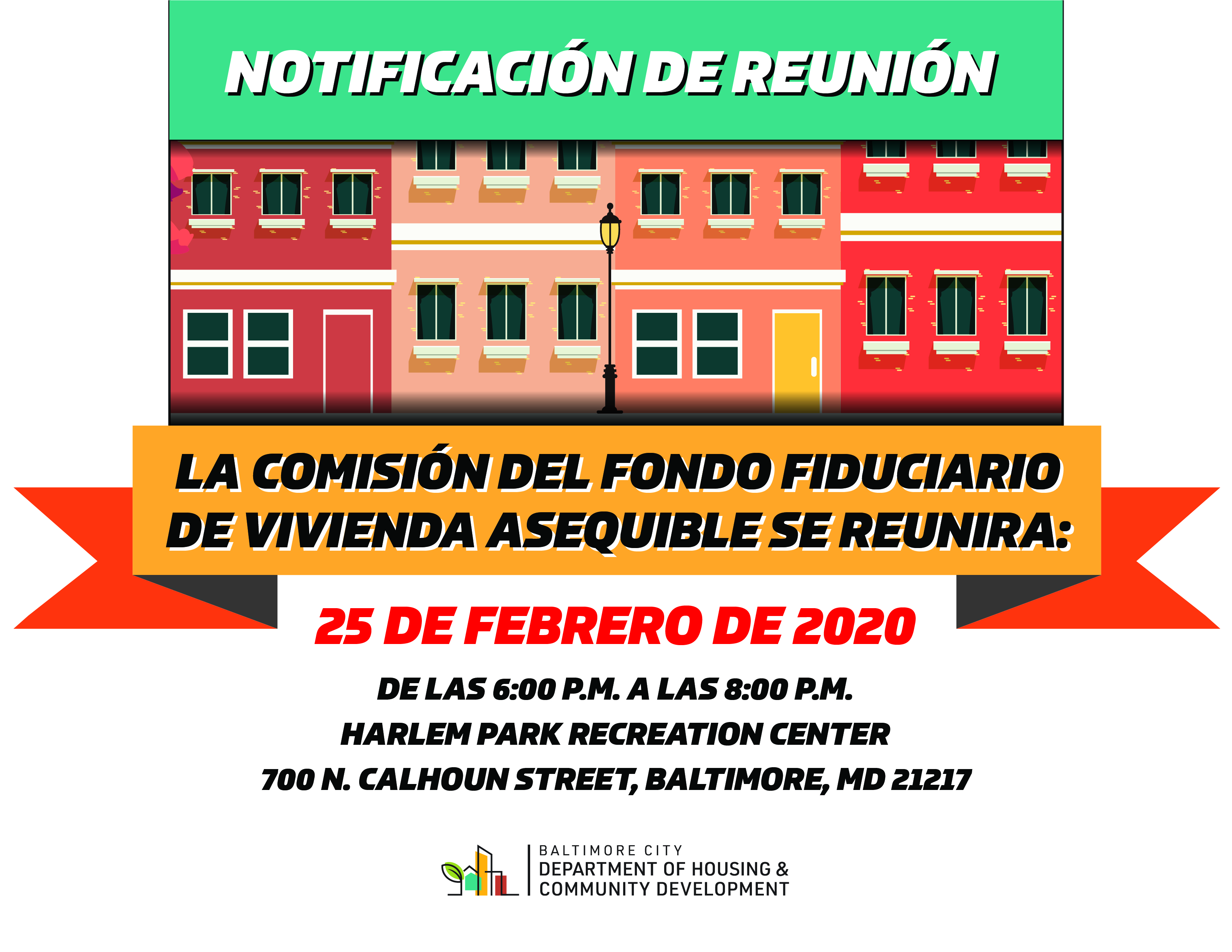Affordable Housing Trust Fund Meeting Notice-February 2020-Spanish
